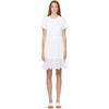 SEE BY CHLOÉ WHITE WAIST TIE T-SHIRT DRESS