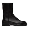 Legres Lace-up Leather Ankle Boots In Black