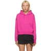 VALENTINO VALENTINO PINK WOOL AND CASHMERE CROP HOODIE