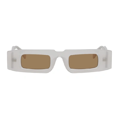 Kuboraum White Maske X5 Sunglasses In Pearlltbrn