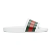 Gucci White Pursuit Slides In 9079 White