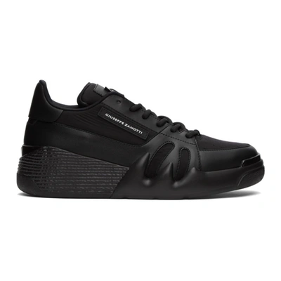 Giuseppe Zanotti Panelled Lace-up Sneakers In Black