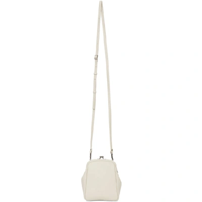 Yohji Yamamoto Off-white Medium Clasp Shoulder Bag In Ivory