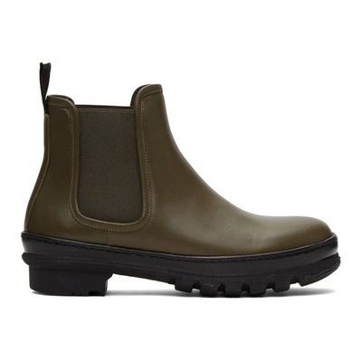 Legres Green Garden Leather Chelsea Boots In Grün