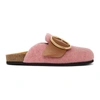 JW ANDERSON JW ANDERSON PINK FELT BUCKLE LOAFERS
