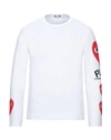 Comme Des Garçons Play Comme Des Garcons Play White Multi Heart Long Sleeve T-shirt In White