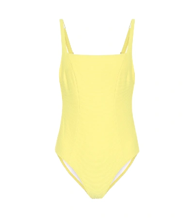 Heidi Klein Cancun Textured Swimsuit In Yellow