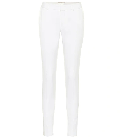 SAINT LAURENT MID-RISE SLIM VIRGIN WOOL PANTS,P00489533