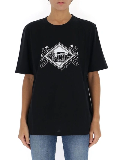 Saint Laurent Round Neck T-shirt In Black