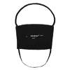 Off-white Helvetica Logo Cotton Face Mask In Black And White