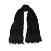 JANAVI INDIA BLACK EMBELLISHED CASHMERE SCARF,3896034