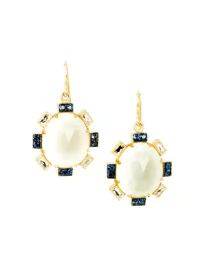 Sylva & Cie Women's Petal 18k Yellow Gold, Opal, Sapphire & Diamond Drop Earrings
