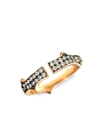 Sylva & Cie Thorn 14k Rose Gold & Diamond Split Ring