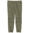 NILI LOTAN Cropped French Military Pant in Military Green