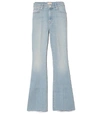 Mother The Weekender Fray Flare-leg Jeans In Blue