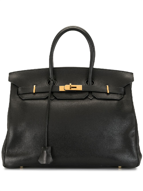 Pre-Owned Hermes 2006 Pre-owned Birkin 35 Tote Bag In Black | ModeSens