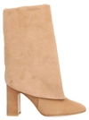 STUART WEITZMAN STUART WEITZMAN WOMEN'S BEIGE ANKLE BOOTS,LUCINDA90SUEDECAMEL 37