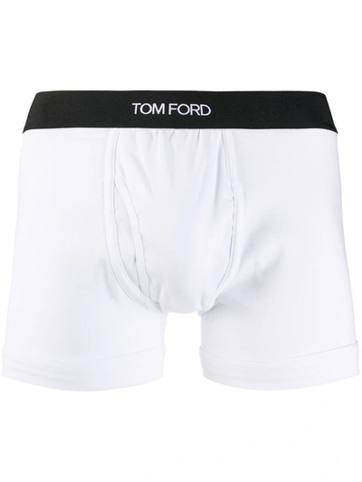 Tom Ford Men's White Cotton Boxer