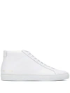 COMMON PROJECTS COMMON PROJECTS MEN'S WHITE LEATHER HI TOP SNEAKERS,15290506 43