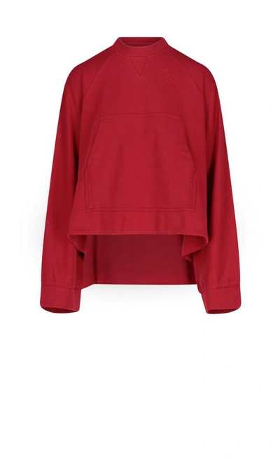 Loewe Red Cotton Sweatshirt