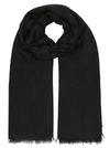 Faliero Sarti Fine-knit Cashmere Scarf In Black