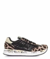 Premiata Conny Leopard Print Sneakers In White
