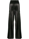 RICK OWENS TEXTURED WIDE LEG TROUSERS