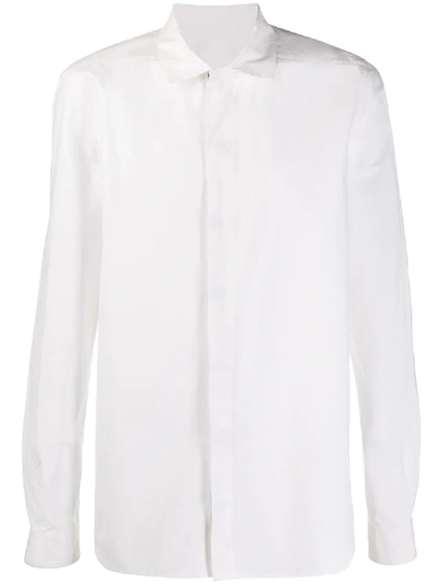 Rick Owens Concealed Front Shirt In White