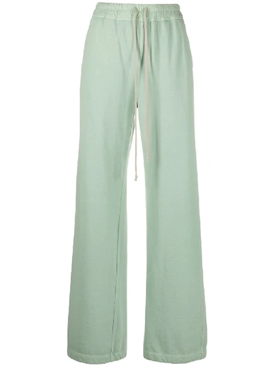 Rick Owens Drkshdw Drawstring Wide Leg Joggers In Green