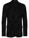 ANN DEMEULEMEESTER FLORAL-PRINT SINGLE-BREASTED BLAZER JACKET