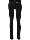 Philipp Plein Skull Button Jeggings In Black In Black