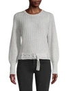 DH NEW YORK EMMA BELTED LINEN & CASHMERE SWEATER,0400012925732