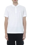 BURBERRY WHITE COTTON POLO SHIRT WITH EMBROIDERED LOGO,11482025