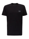 DOLCE & GABBANA ESSENTIAL TEE WITH LOGO PATCH,11481752