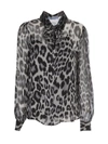 BLUMARINE SHIRT VOILLE ANIMALIER W/FLOWERS,11481567