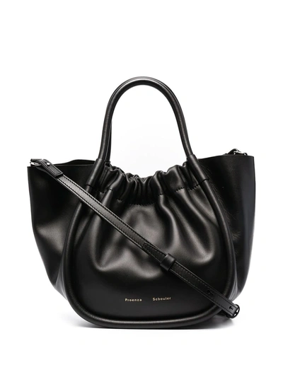 Proenza Schouler Small Ruched Tote Bag In Black