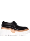 Stella Mccartney Emilie Vegetarian Leather Platform Brogues In Black