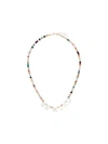 Roxanne First 14k Rose Gold Be Kind Beaded Jade Necklace In Pink