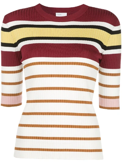 Rosetta Getty Women's Striped Rib-knit Top In Multi-colour
