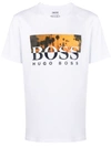 HUGO BOSS LOGO PRINT COTTON T-SHIRT