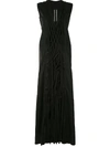 Rick Owens Tie Front Maxi Dress In Black