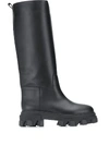 Gia Couture X Pernille Teisbaek Black Tubular Leather Boots