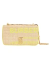 BURBERRY Small Fluorescent Yellow Horseferry Lola Bag,8030230