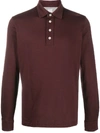 ELEVENTY LONG-SLEEVED POLO TOP