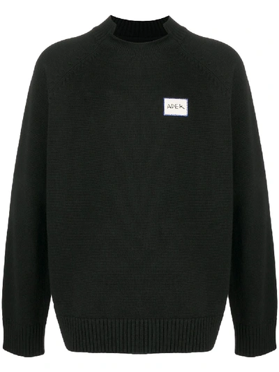 Ader Error Oversized Knitted Sweater In Black