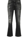 R13 DISTRESSED CROPPED JEANS