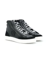 MONCLER LACE-UP LEATHER TRAINERS
