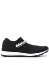 Jimmy Choo Verona Crystal Embellished Sneakers In Black