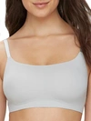 Calvin Klein Invisibles Comfort Lightly Lined Retro Bralette Qf4783 In Jet Grey