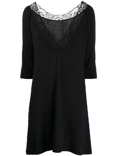 La Perla Lace-detail Night-dress In Black